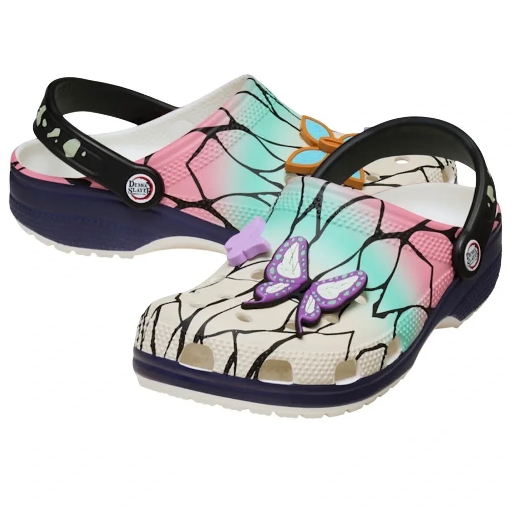 Crocs‎ Demon Slayer Shinobu Clogs men 12 Pink Teal Glow 211412-90H